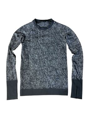 Lululemon Rest Less Pullover Space Dye Long Sleeve - Black/White - Size 6